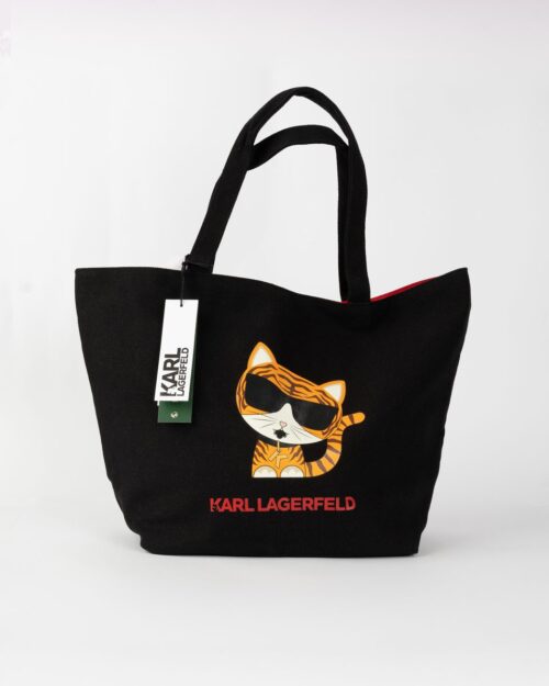 - Дамска чанта Karl Lagerfeld Cry Tiger Canvas Tote /2 лица/ - 220W3094 1