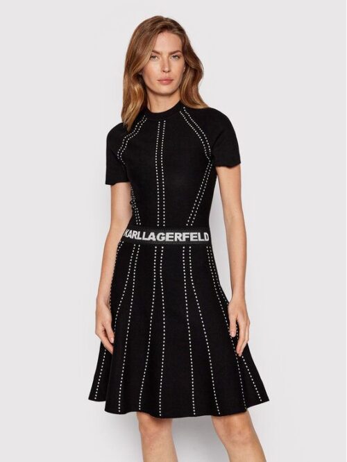- Плетена рокля Karl Lagerfeld Logo - 221W2050 1