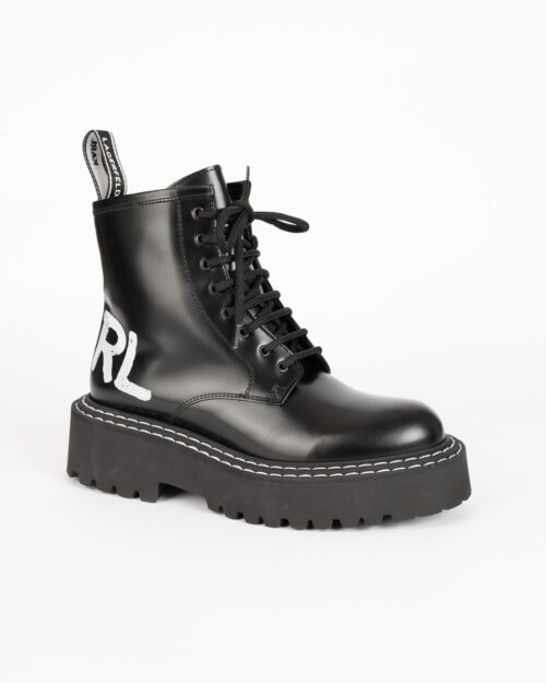 - Кожени кубинки Karl Lagerfeld Patrol II Brush Logo Hi Lace - KL 45260i 000 1